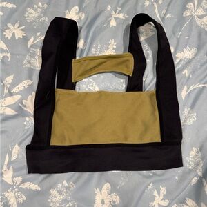 Anthropologie green and black sports bra